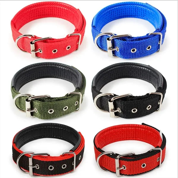Dog Collars Soft Leather Lined