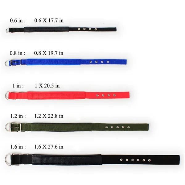 Dog Collars Soft Leather Lined