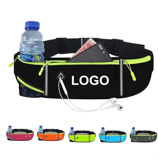 Hands Free Waterproof Sports Waist Bag With Bottle Holder