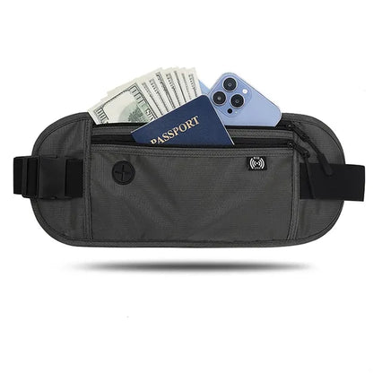 RFID Blocking Travel Hidden Money Belt Running Waist Bag