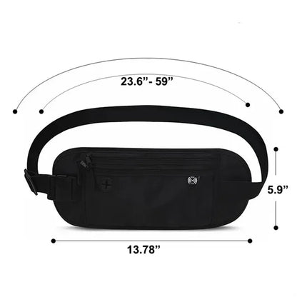 RFID Blocking Travel Hidden Money Belt Running Waist Bag