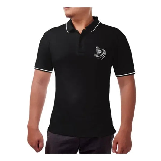 Men's Black Polo Shirt - Embroidered