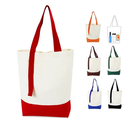 16" x 14" x 4"  Canvas Grocery Shopping Tote Bag