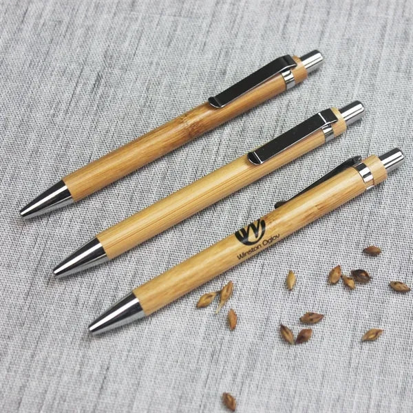 Bamboo Retractable Ballpoint Pen
