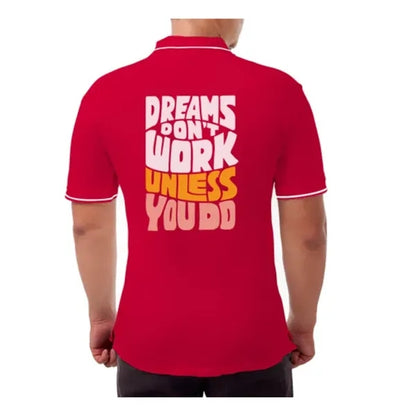 Men's Red Polo Shirt - Printed