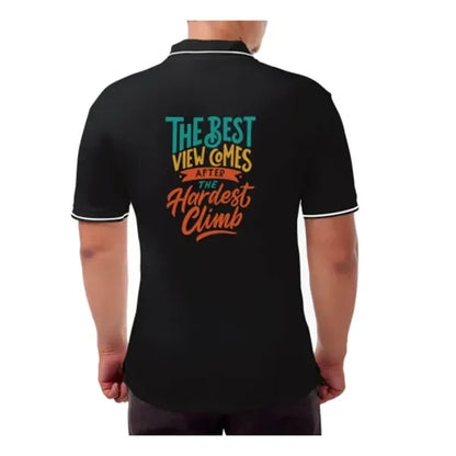 Men's Black Polo Shirt - Custom Printed