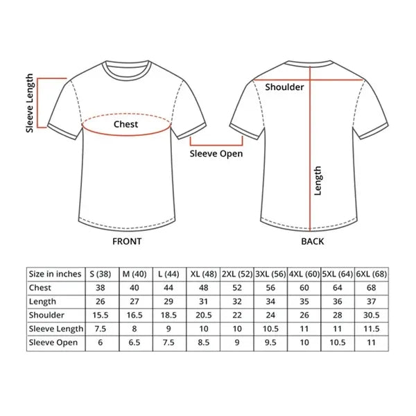 Custom Printed T-Shirt - Crew Neck