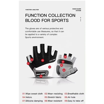 mountain bike half finger anti-skid gloves