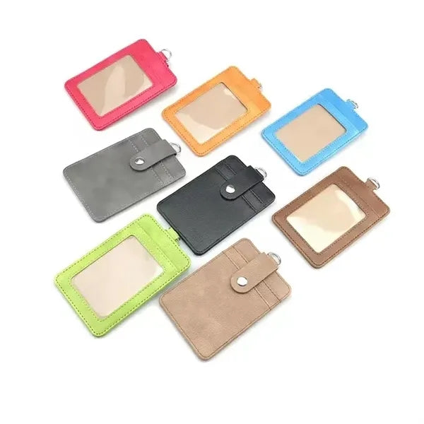 Double Sided PU Leather ID Card Case