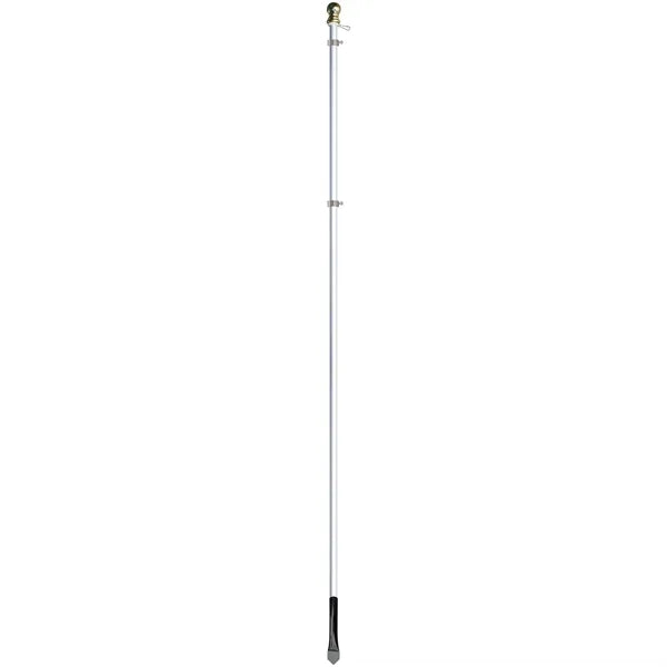 8' Silver Aluminum Display Pole