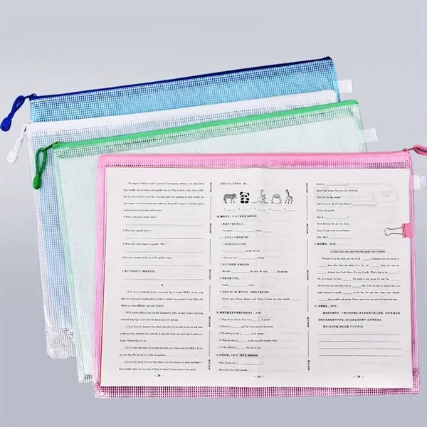 A3 Size Large Mesh Zipper Pouch