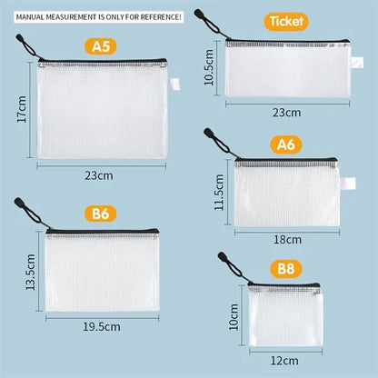 A3 Size Large Mesh Zipper Pouch