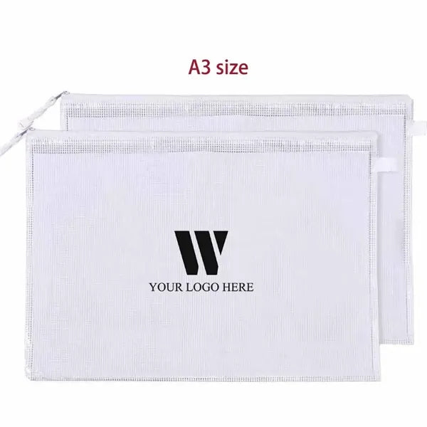 A3 Size Large Mesh Zipper Pouch