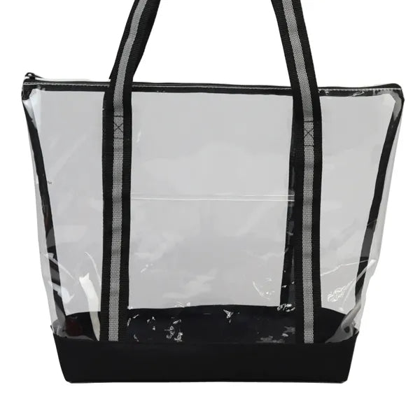 Soft TPU Clear Jumbo Zippered Tote Bag