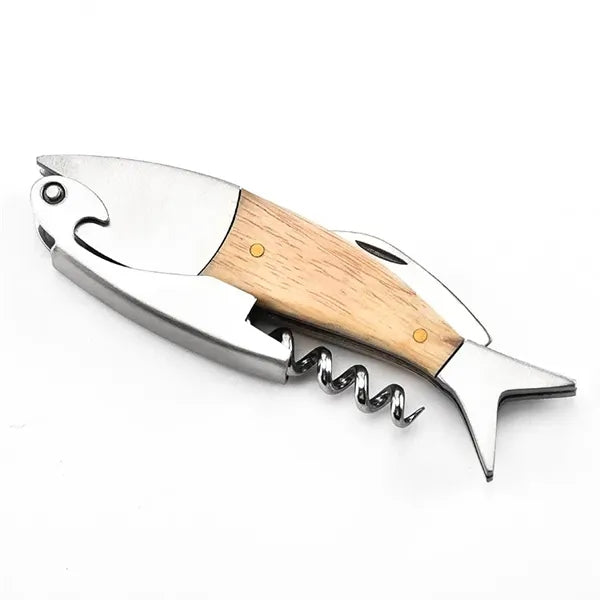 Lightwood Fish Shape Corkscrew