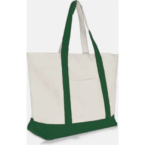 Zippered Canvas Tote Bag