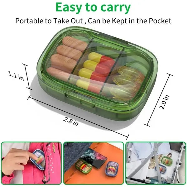 Small Pill Box 3 Compartments