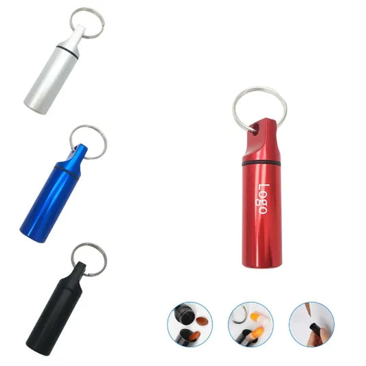 Small Portable Pill Box Keychain