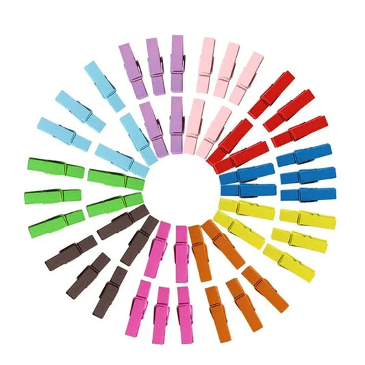 100 PCS Mini Wooden Clip