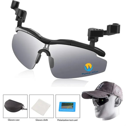 Outdoor Polarized Sunglasses Can Be Clipped on the Hat Cap