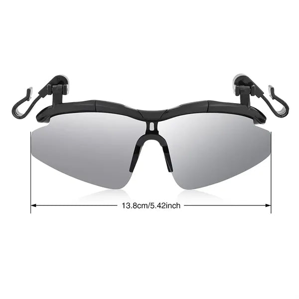 Outdoor Polarized Sunglasses Can Be Clipped on the Hat Cap