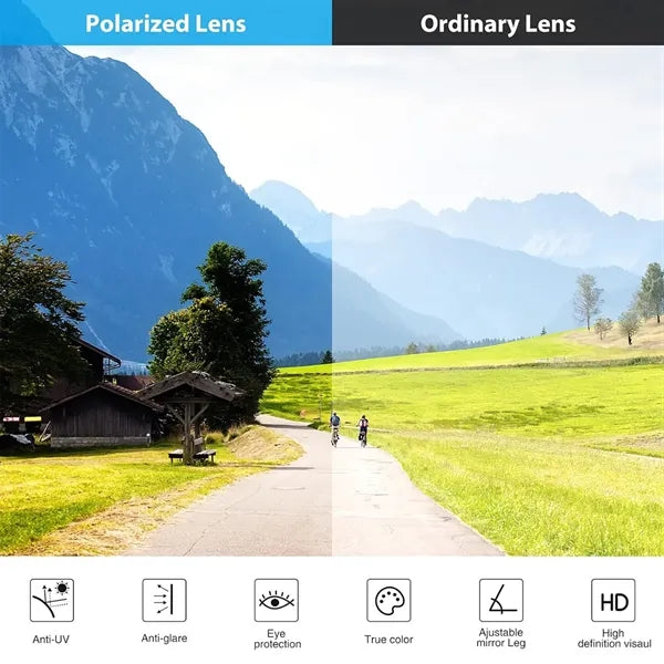 Outdoor Polarized Sunglasses Can Be Clipped on the Hat Cap