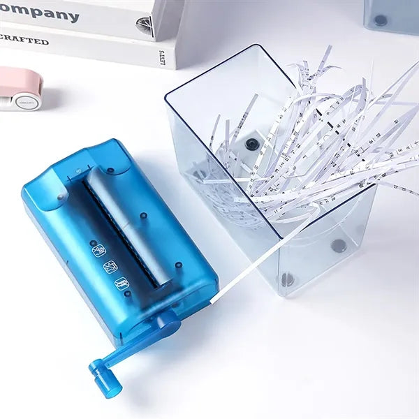 Mini Manual Shredder Paper Office Portable