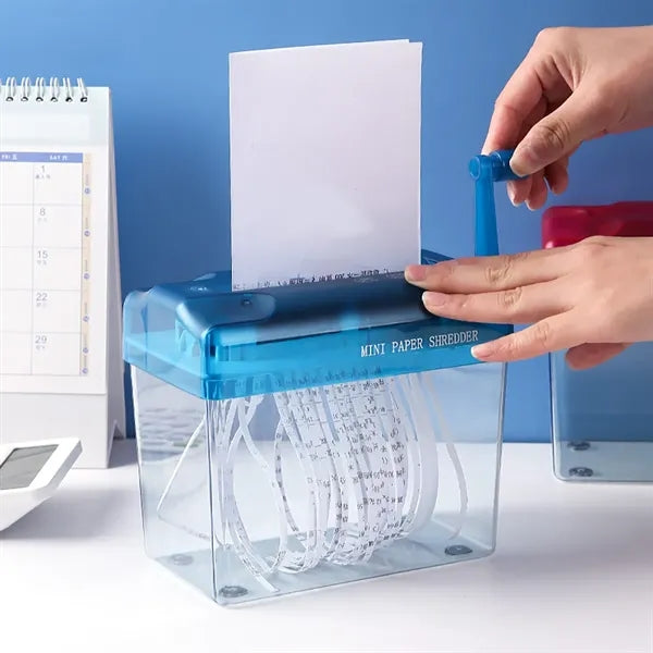 Mini Manual Shredder Paper Office Portable