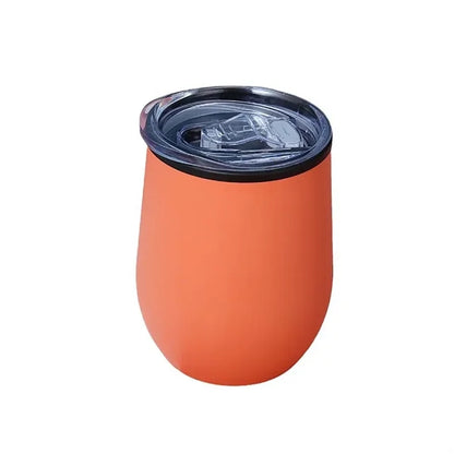 Stainless Steel Stemless Wine Glass Tumbler With Lid