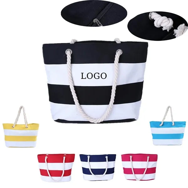 Striped Canvas Tote