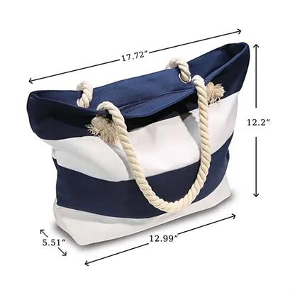 Striped Canvas Tote
