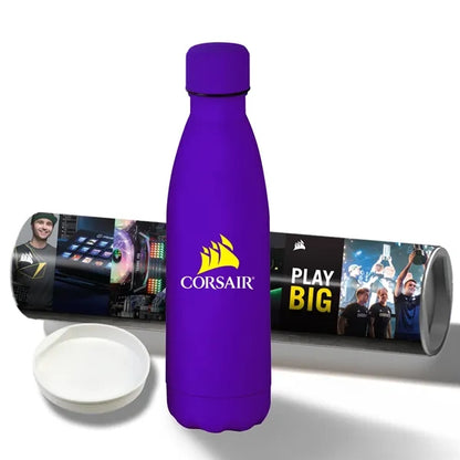 17 oz Rubberized Stainless Steel Bottle with Shipping Tube