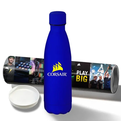 17 oz Rubberized Stainless Steel Bottle with Shipping Tube