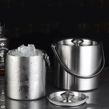 Double-Wall Stainless Steel Insulated Ice Bucket - 3 Liter