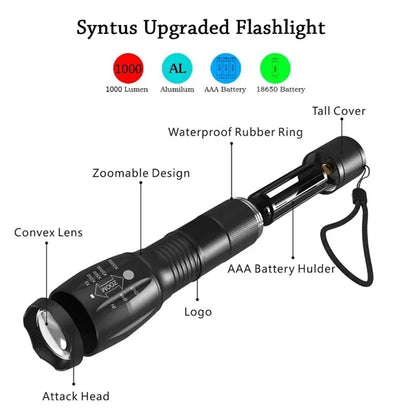 Portable Waterproof Zoomable FlashLight