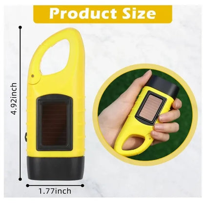 Portable Hand Crank Solar Powered Flashlight