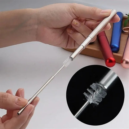 Collapsible Stainless Steel Keychain Straw