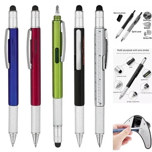 Multi-Function 6-In-1 Metal Ball Pen