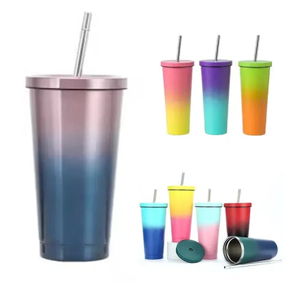 16 oz Straw Tumbler Travel Mug