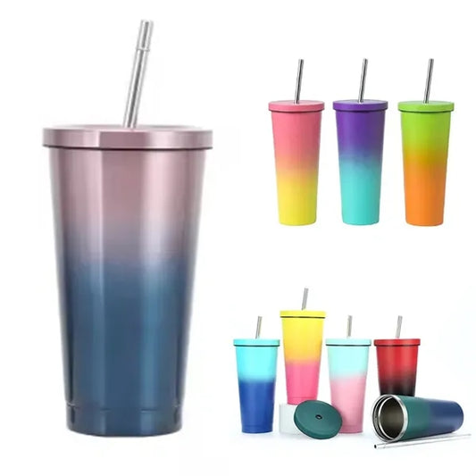 16 oz Straw Tumbler Travel Mug