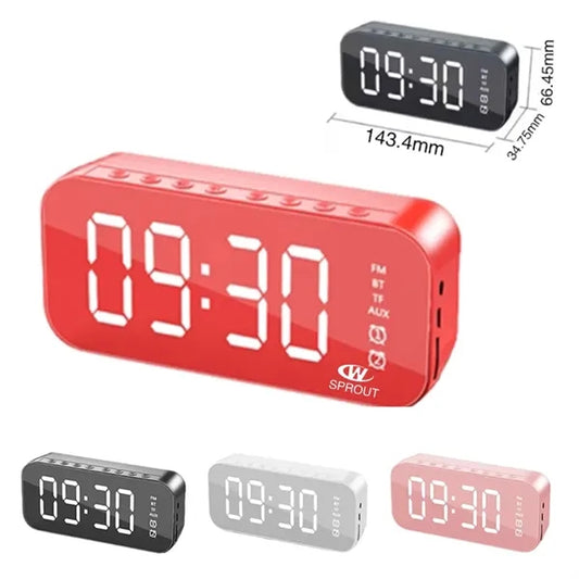 Mirror Wireless Speaker w/ Alarm Clock