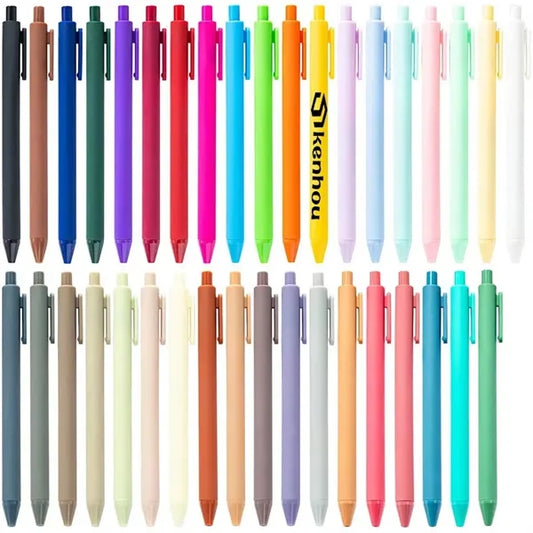 Retractable Ink Rolling Ball Writing Plastic Pen
