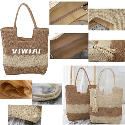 Straw Beach Tote Bag