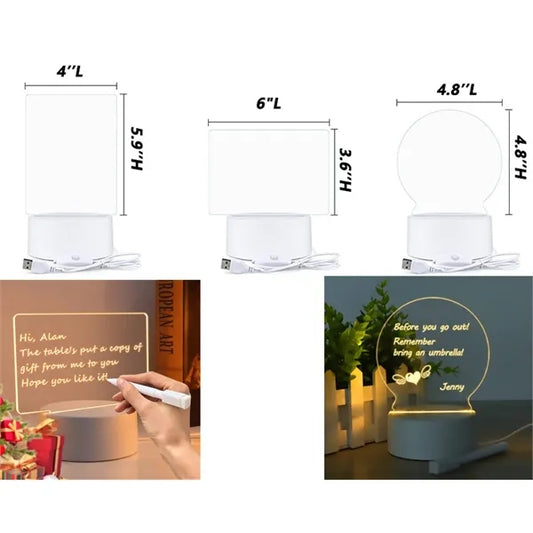 Acrylic Dry Erase Board Lamp Gift