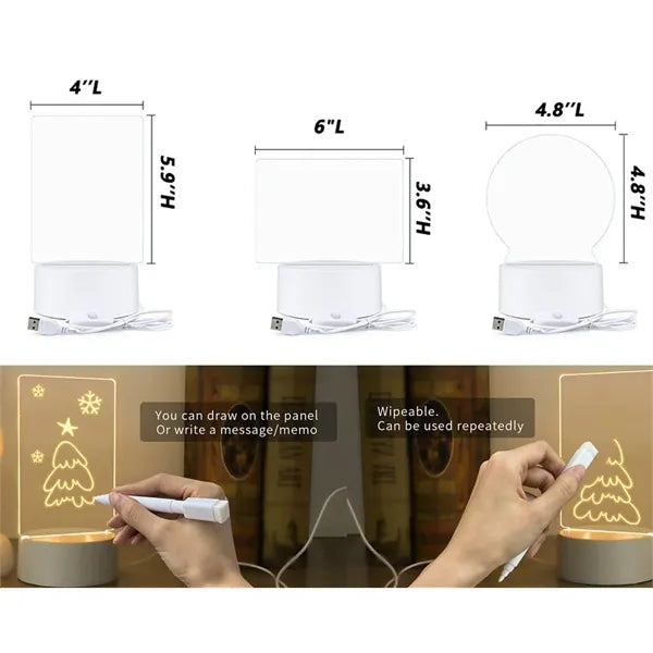 Writing Board Acrylic Night Light