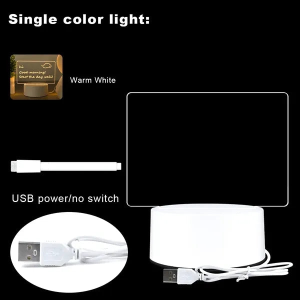 Writing Board Acrylic Night Light