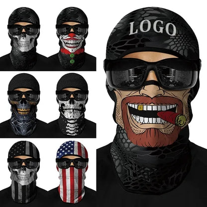 Polyester Ice Silk Riding Protective Cooling Mask Headgear