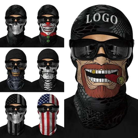 Polyester Ice Silk Riding Protective Cooling Mask Headgear