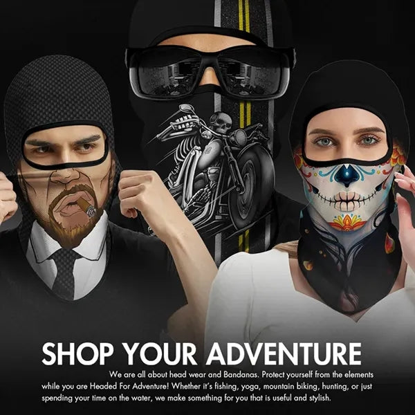 Polyester Ice Silk Riding Protective Cooling Mask Headgear