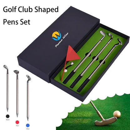 Golf Club Shaped Pens Set Desktop Games